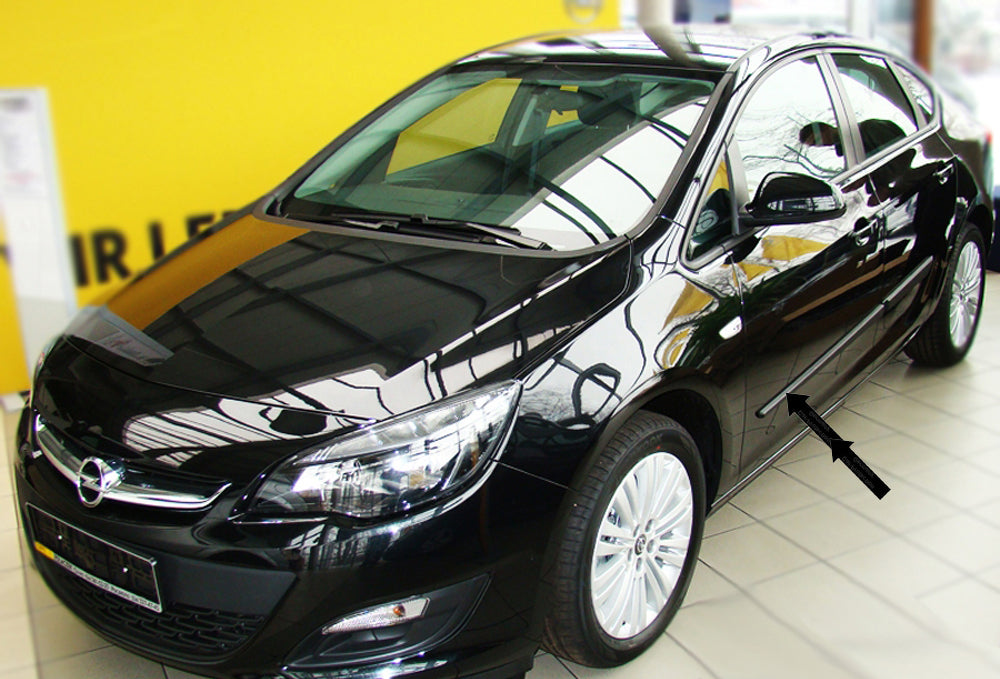 Seitenschutzleisten schwarz für Opel Astra J Limousine 2010-2015 F27 b
