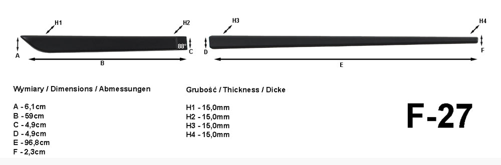 Seitenschutzleisten schwarz für Opel Astra J Limousine 2010-2015 F27 c