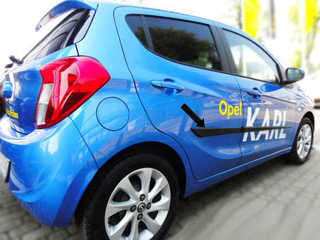 Seitenschutzleisten schwarz für Opel Karl Schrägheck ab Baujahr 06.2015- F27 b