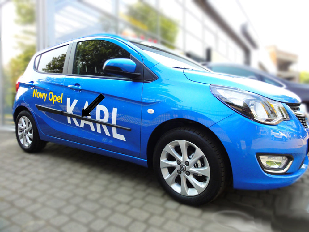 Seitenschutzleisten schwarz für Opel Karl Schrägheck ab Baujahr 06.2015- F27 d