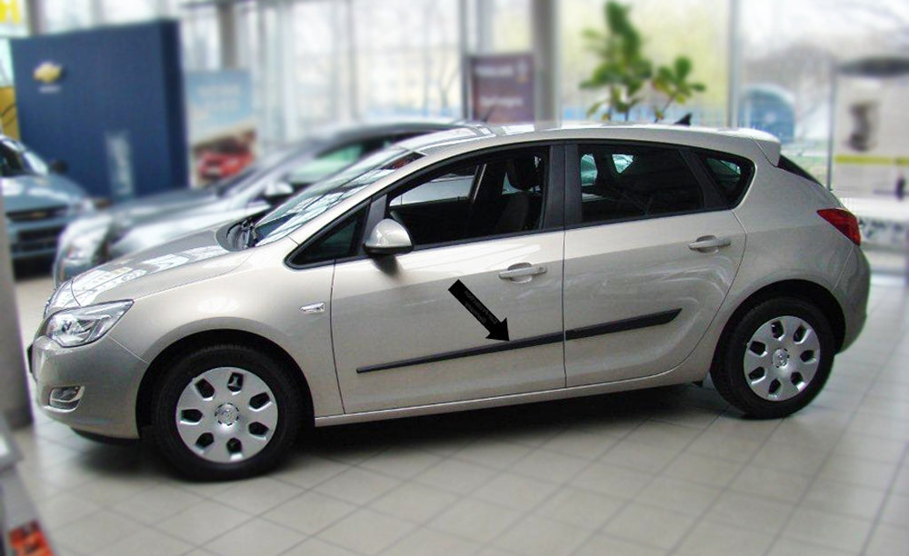 Seitenschutzleisten schwarz für Opel Astra J Schrägheck ab Baujahr 12.2009- F27 b