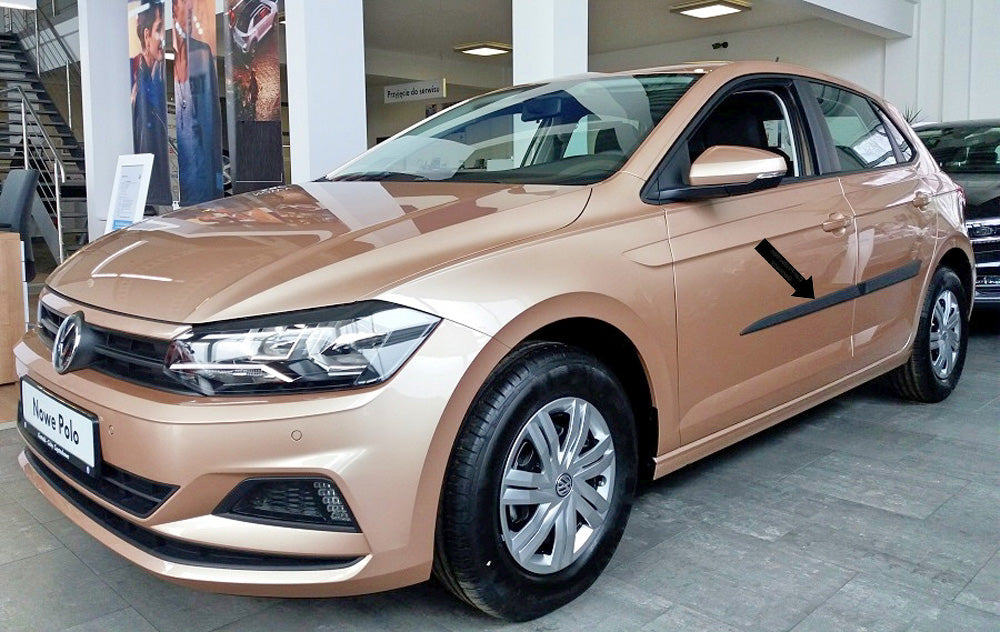 Seitenschutzleisten schwarz für VW Polo VI Schrägheck 6.Gen Typ AW 06.2017- F31 b