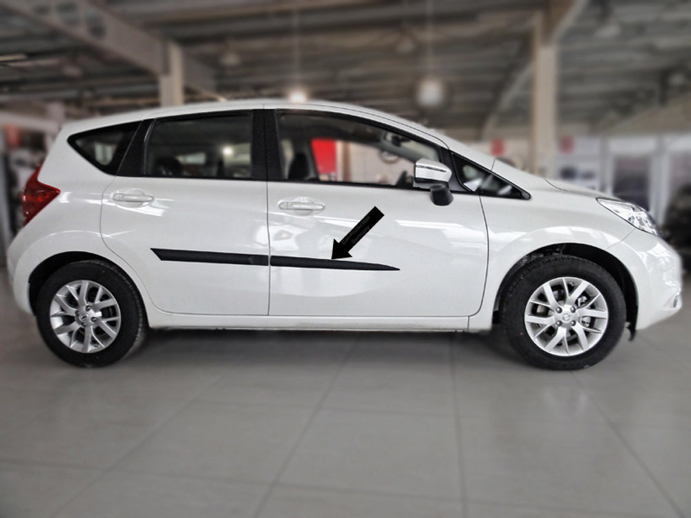 Seitenschutzleisten schwarz für Nissan Note II Typ E12 Kombi ab Bj. 06.2013- F32 d