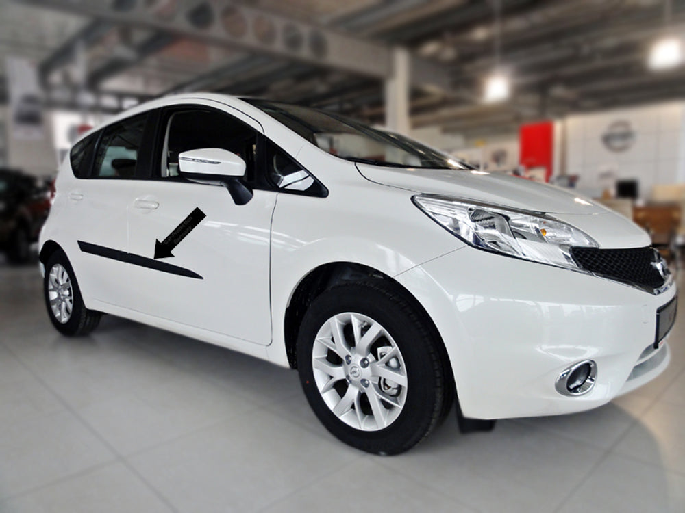 Seitenschutzleisten schwarz für Nissan Note II Typ E12 Kombi ab Bj. 06.2013- F32 e