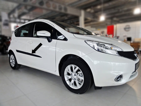 Seitenschutzleisten schwarz für Nissan Note II Typ E12 Kombi ab Bj. 06.2013- F32 e