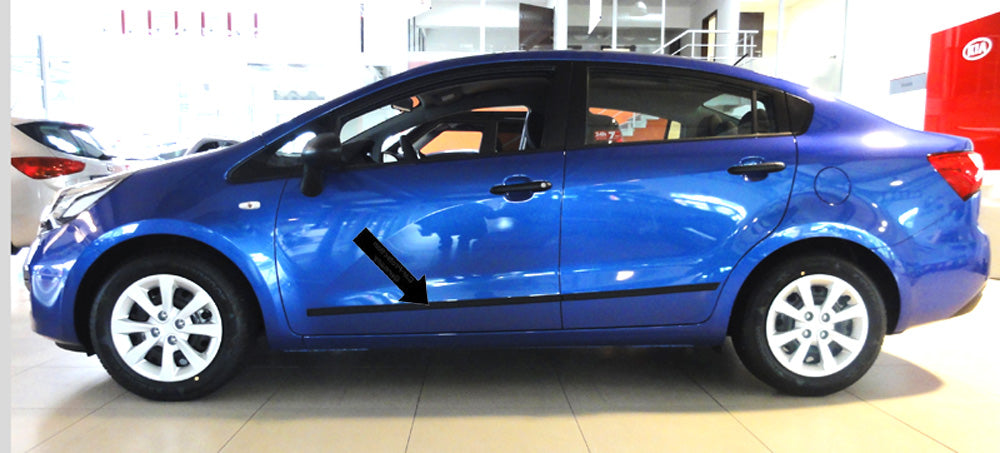 Seitenschutzleisten schwarz für Kia Rio III Typ UB Limousine 06.2011-12.2016 F35 d