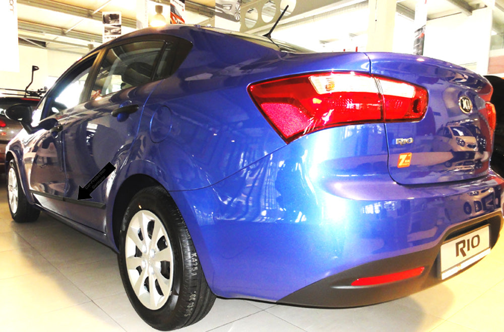 Seitenschutzleisten schwarz für Kia Rio III Typ UB Limousine 06.2011-12.2016 F35 e