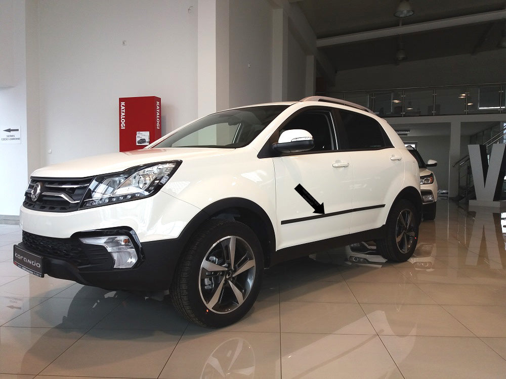 Seitenschutzleisten schwarz für SsangYong Korando SUV ab facelift Bj. 2017- F3 b
