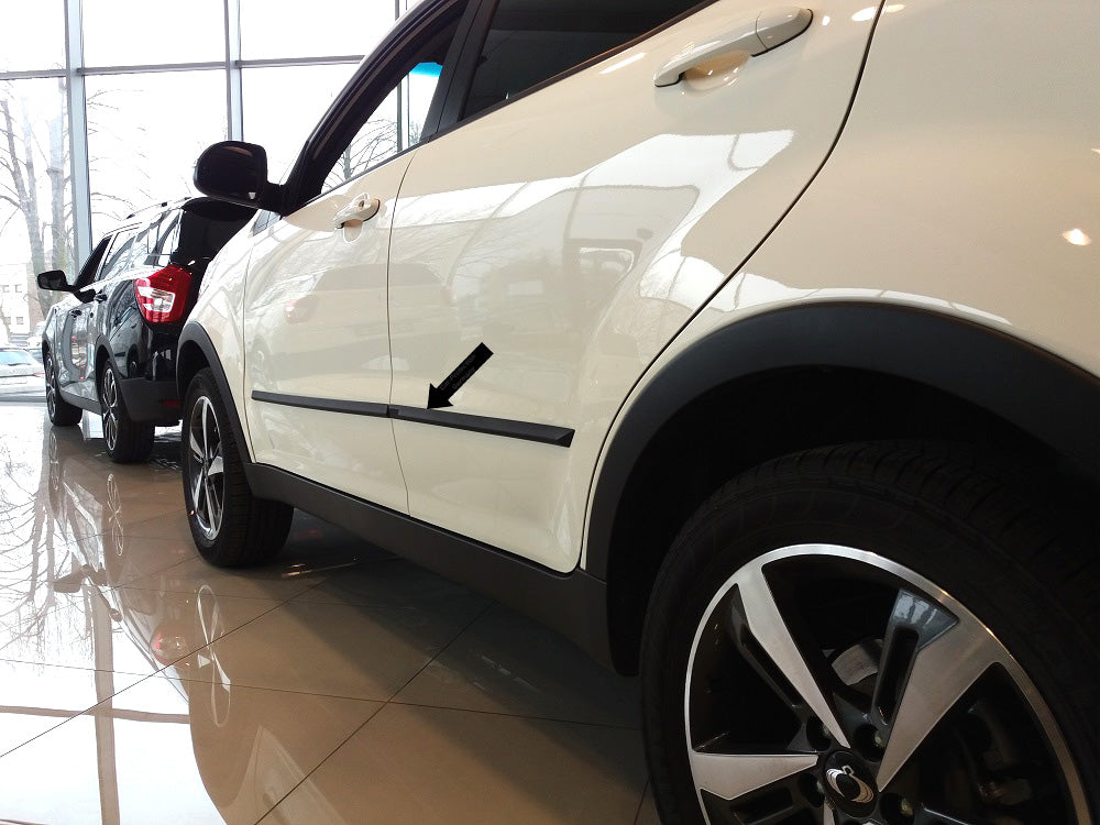 Seitenschutzleisten schwarz für SsangYong Korando SUV ab facelift Bj. 2017- F3 e