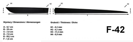 Seitenschutzleisten schwarz für Kia cee’d II Kombi ceed 2. Gen. ab 04.2012- F42 c