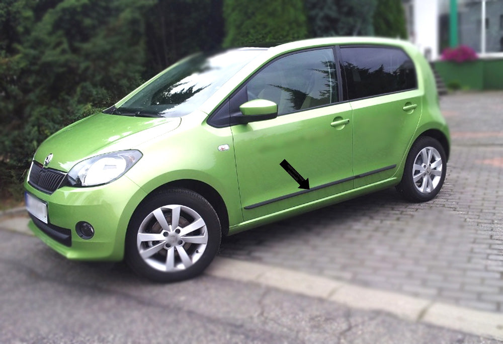 Seitenschutzleisten schwarz für Skoda Citigo Schrägheck 5-Türer ab 10.2011- F43 b