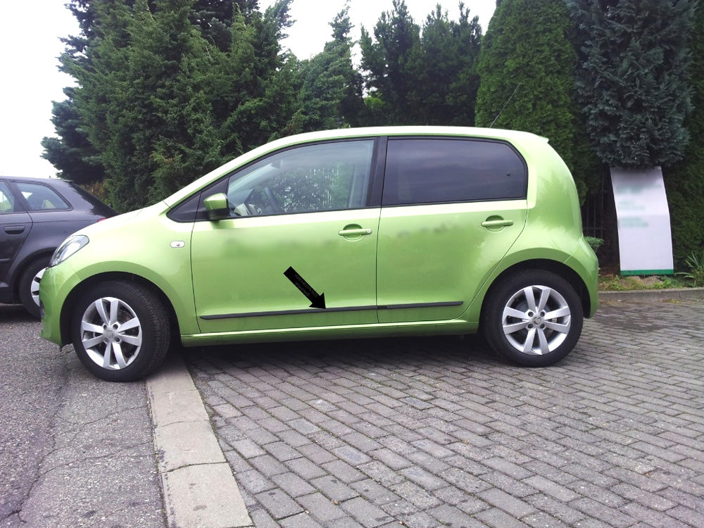 Seitenschutzleisten schwarz für Skoda Citigo Schrägheck 5-Türer ab 10.2011- F43 d