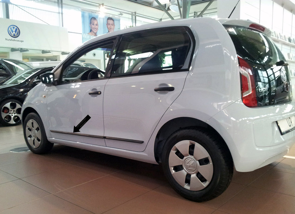 Seitenschutzleisten schwarz für Volkswagen VW up! Schrägheck 5Türer ab 2012- F43 b