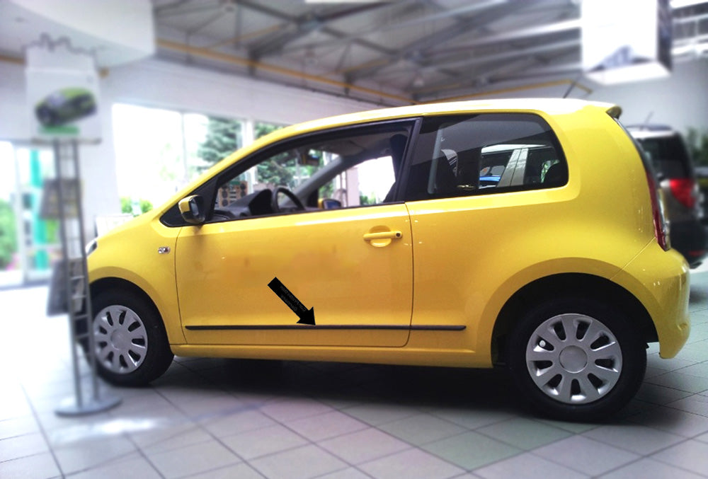 Seitenschutzleisten schwarz für Skoda Citigo Schrägheck 3-Türer ab 10.2011- F44 b
