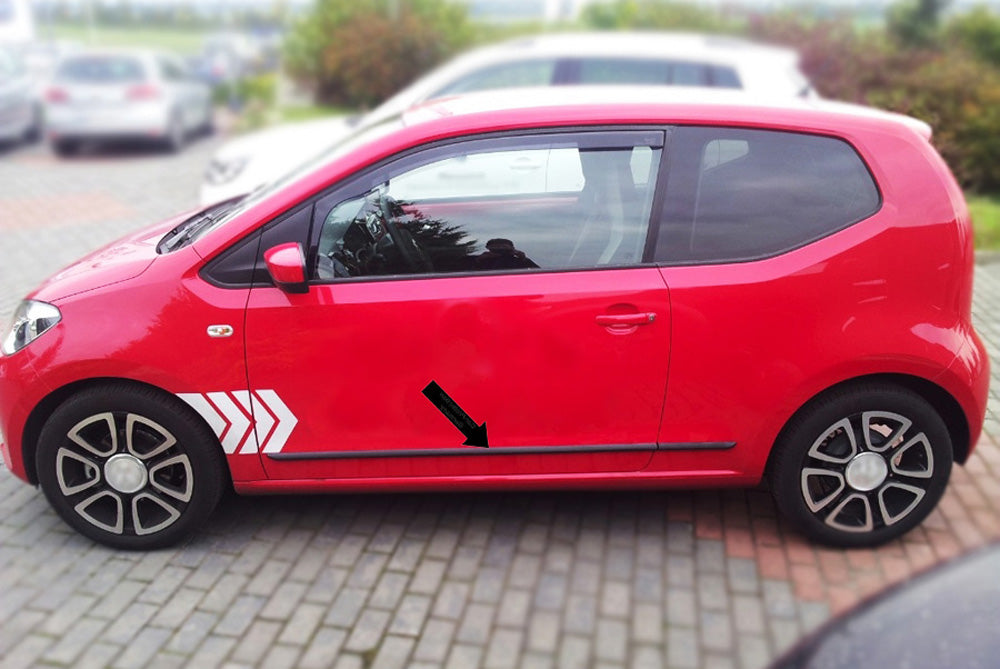 Seitenschutzleisten schwarz für Volkswagen VW up! Schrägheck 3Türer ab 2012- F44 b