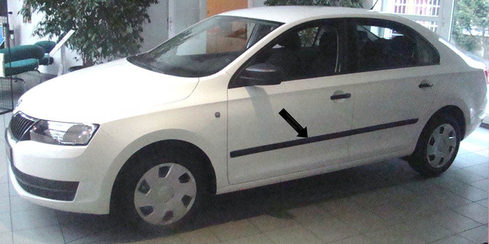 Seitenschutzleisten schwarz für Skoda Rapid hatchback Schrägheck ab 07.2012- F46 b
