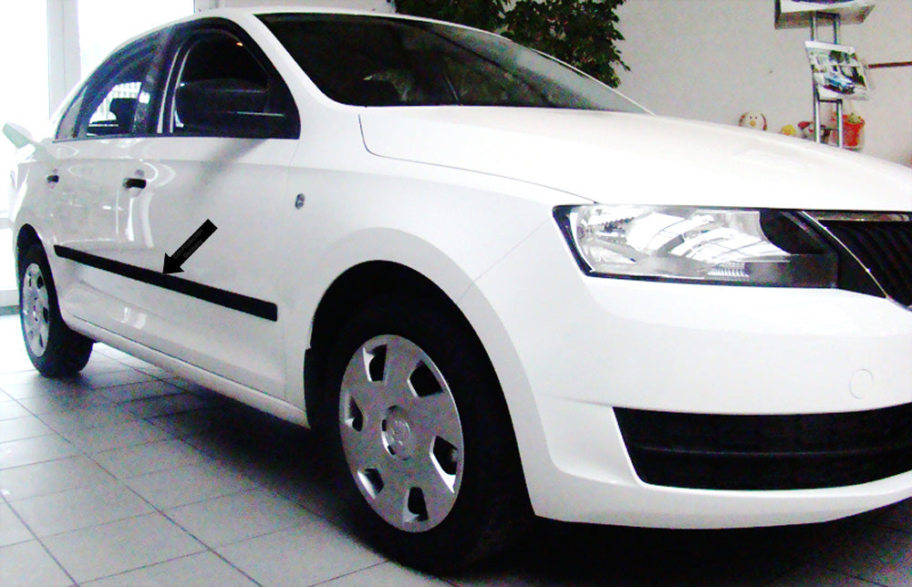 Seitenschutzleisten schwarz für Skoda Rapid hatchback Schrägheck ab 07.2012- F46 e