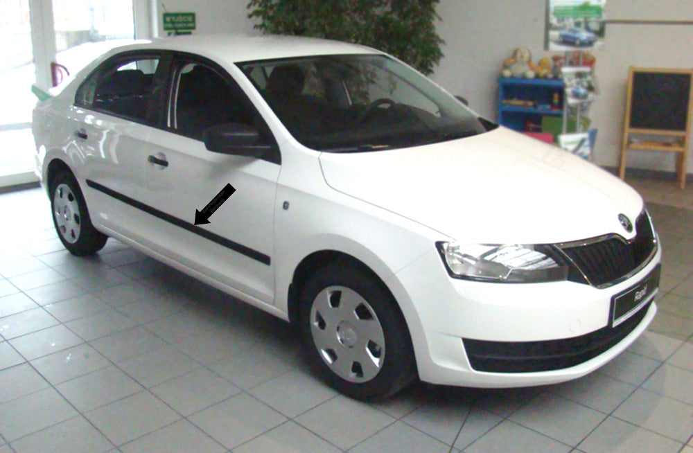 Seitenschutzleisten schwarz für Skoda Rapid hatchback Schrägheck ab 07.2012- F46 f