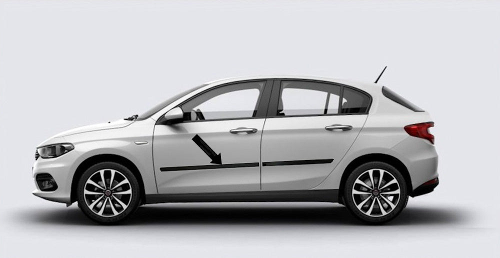 Seitenschutzleisten schwarz für Fiat Tipo Schrägheck ab Baujahr 03.2016- F46 b