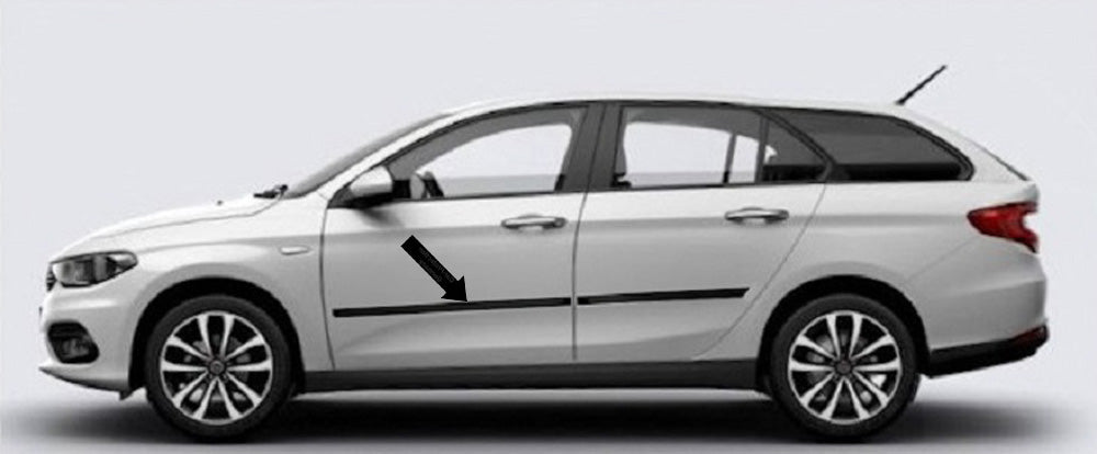 Seitenschutzleisten schwarz für Fiat Tipo SW Kombi ab Baujahr 03.2016- F46 b