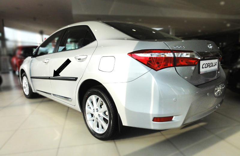 Seitenschutzleisten schwarz für Toyota Corolla Limousine E160 ab 2012- F50 e
