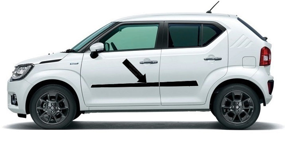 Seitenschutzleisten schwarz für Suzuki Ignis III Typ MF ab Baujahr 10.2016- F55 d