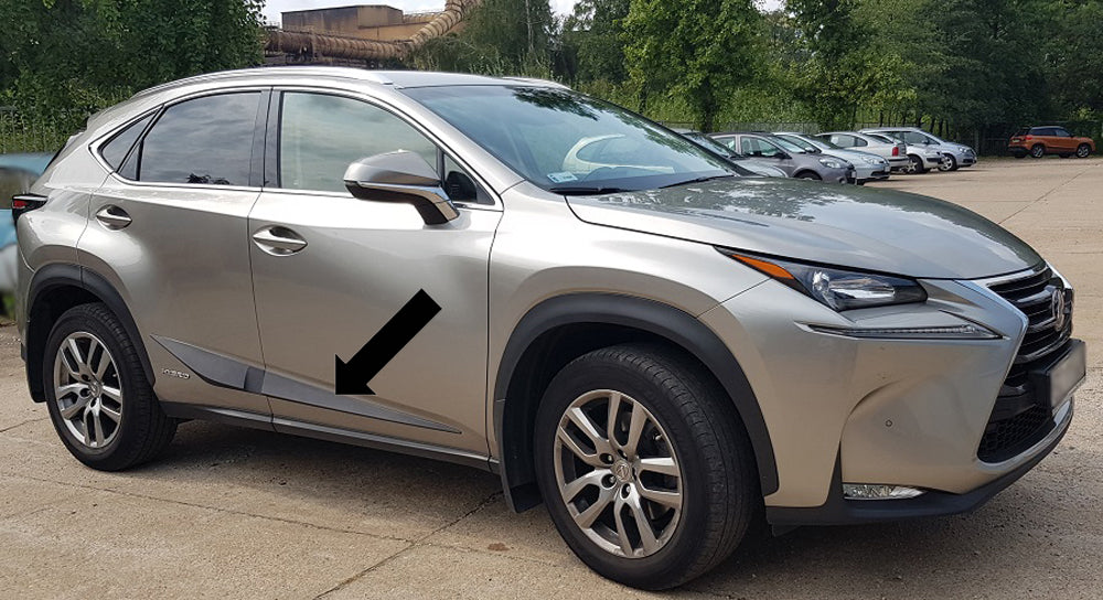 Seitenschutzleisten schwarz für Lexus NX 300H SUV NX300H ab Baujahr 07.2014- F58 b