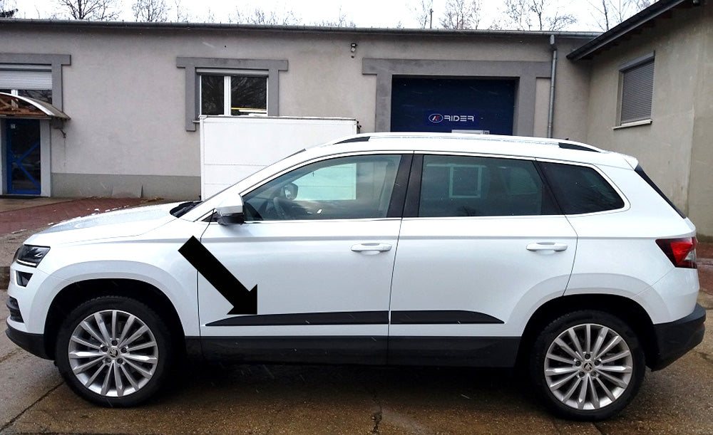 Seitenschutzleisten schwarz für Skoda Karoq SUV ab Baujahr 07.2017- F59 e