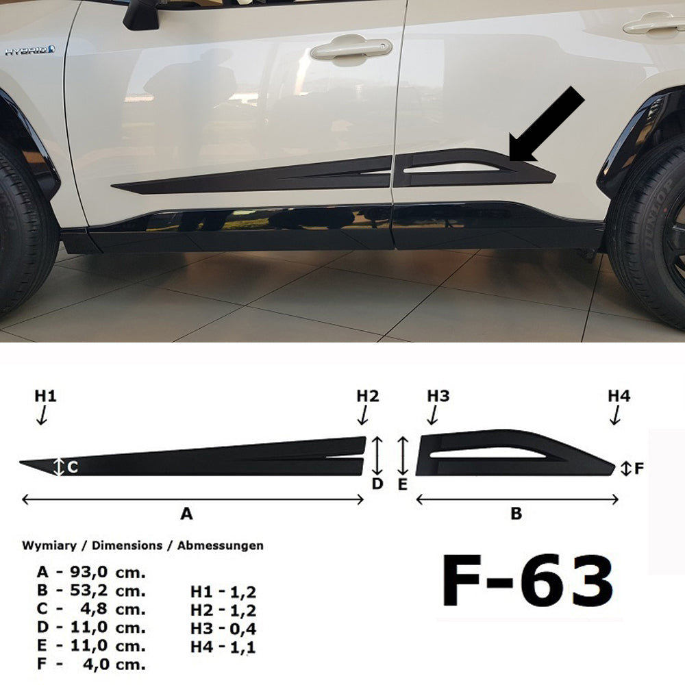 Seitenschutzleisten schwarz für Suzuki Across ab Baujahr 07.2020- F63 a