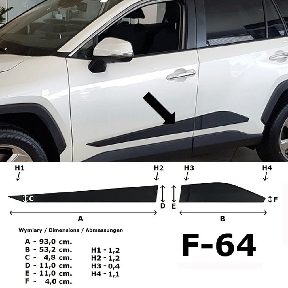 Seitenschutzleisten schwarz für Suzuki Across ab Baujahr 07.2020- F64 a