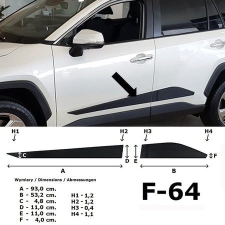 Seitenschutzleisten schwarz für Suzuki Across ab Baujahr 07.2020- F64 a