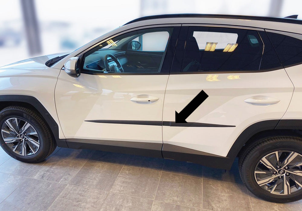 Seitenschutzleisten schwarz für Hyundai Tucson SUV 4. Gen. Typ NX4 09.2020- F68 b