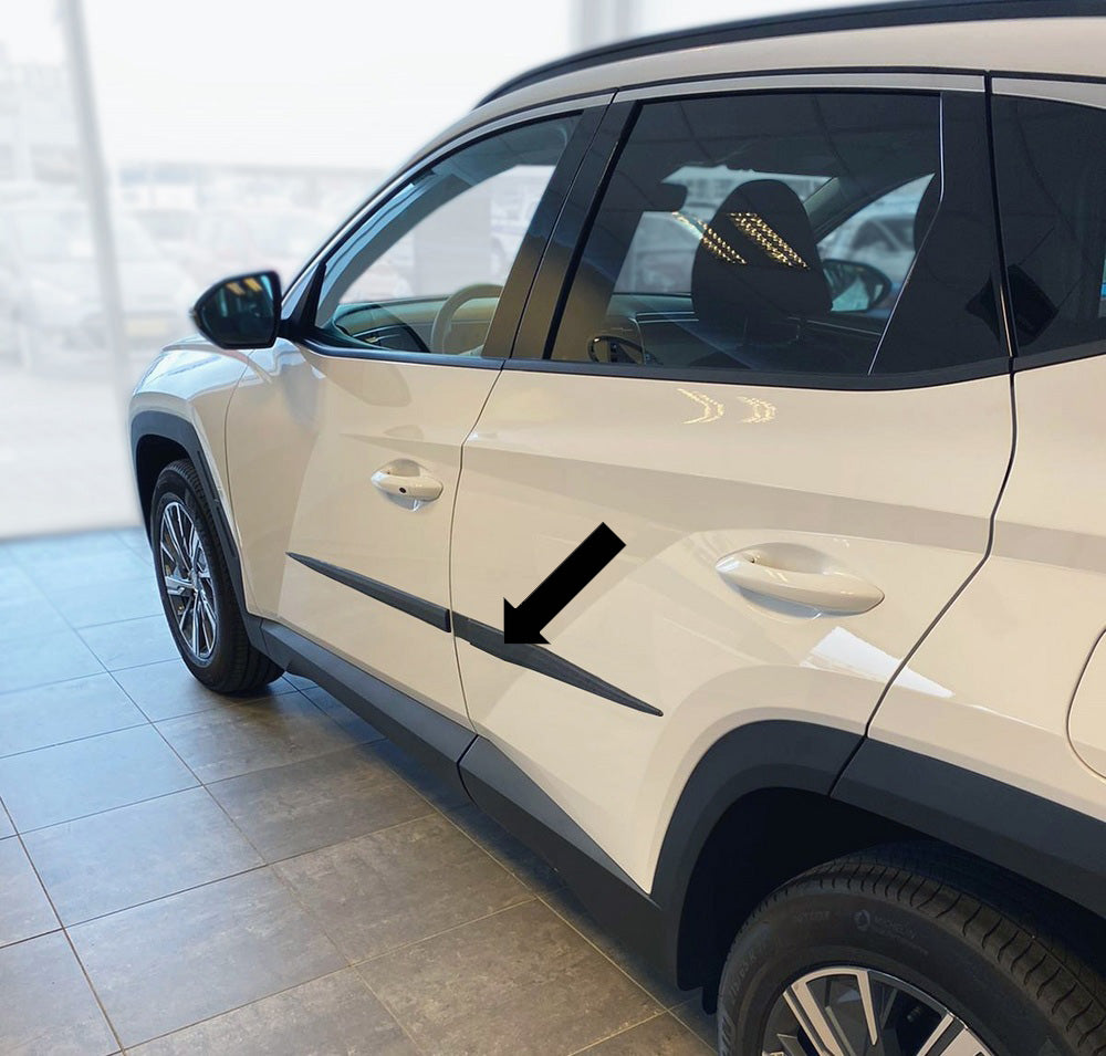 Seitenschutzleisten schwarz für Hyundai Tucson SUV 4. Gen. Typ NX4 09.2020- F68 e