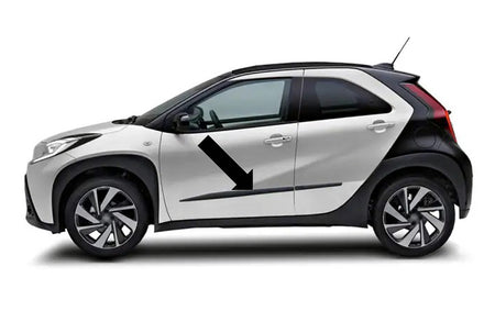 Seitenschutzleisten schwarz für Toyota Aygo X Schrägheck ab Baujahr 12.2021- F69e