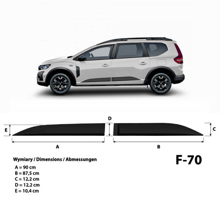 Seitenschutzleisten schwarz für Daccia Jogger ab Baujahr 03.2022- F70 (3700070) a