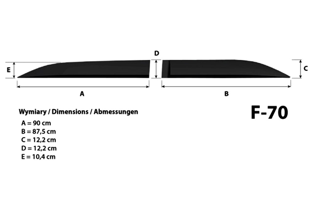 Seitenschutzleisten schwarz für Daccia Jogger ab Baujahr 03.2022- F70 (3700070) c