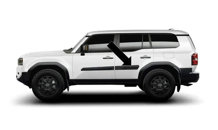 Seitenschutzleisten schwarz für Toyota Land Cruiser Typ J25 ab Bj. 04.2024- F76b