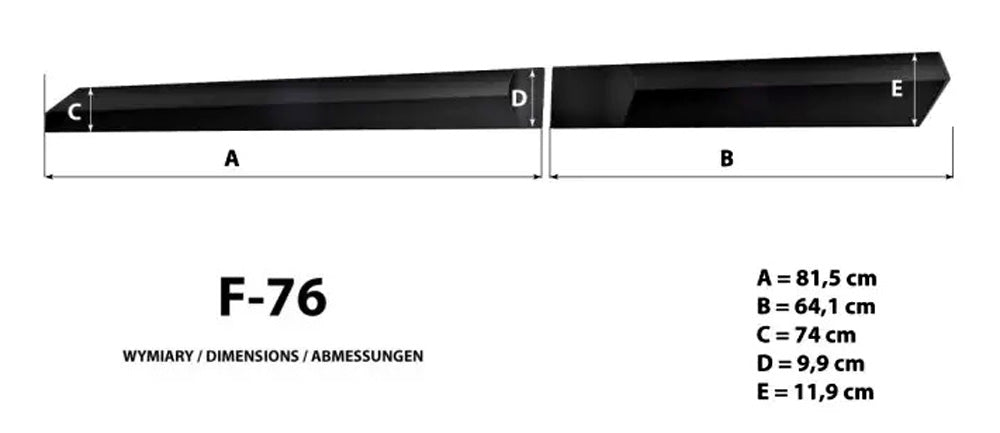 Seitenschutzleisten schwarz für Toyota Land Cruiser Typ J25 ab Bj. 04.2024- F76c