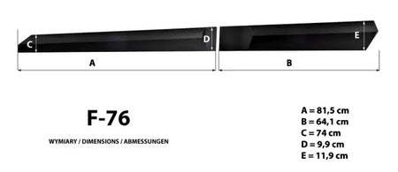 Seitenschutzleisten schwarz für Toyota Land Cruiser Typ J25 ab Bj. 04.2024- F76c