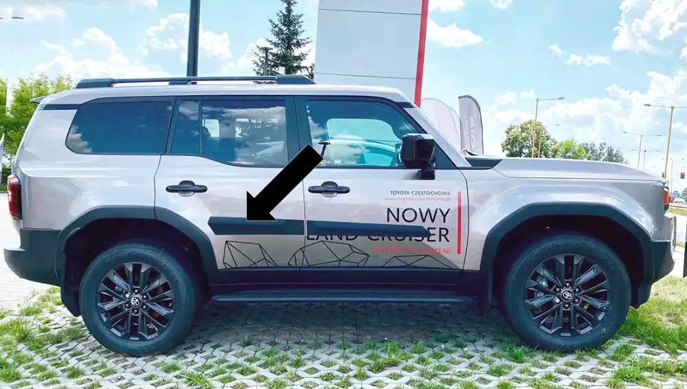 Seitenschutzleisten schwarz für Toyota Land Cruiser Typ J25 ab Bj. 04.2024- F76d