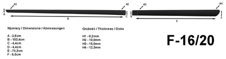Seitenschutzleisten schwarz für Ford C-Max II Kombi ab Baujahr 12.2010- F16/20 c