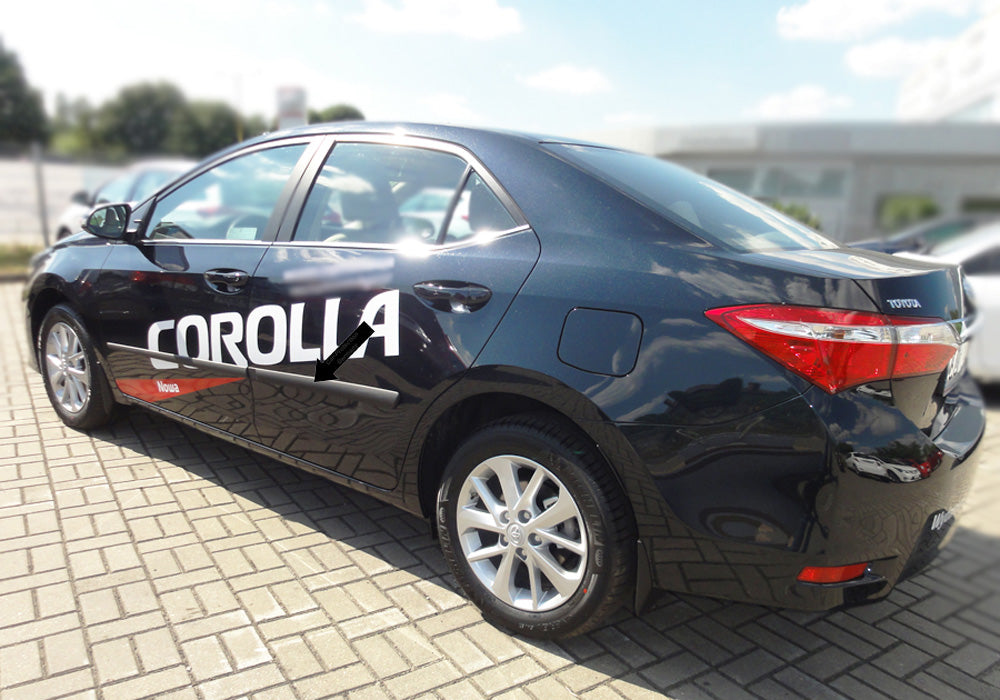 Seitenschutzleisten schwarz für Toyota Corolla Limousine ab 06.2013- F16/20 b