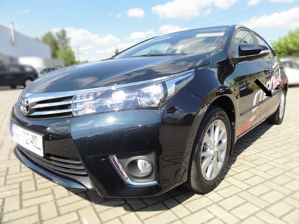 Seitenschutzleisten schwarz für Toyota Corolla Limousine ab 06.2013- F16/20 d