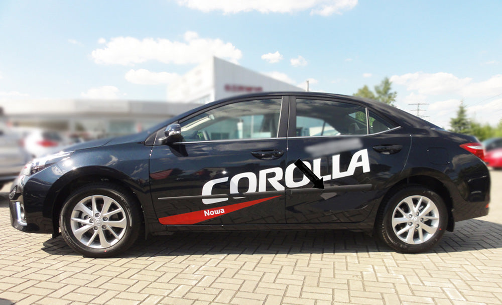 Seitenschutzleisten schwarz für Toyota Corolla Limousine ab 06.2013- F16/20 e