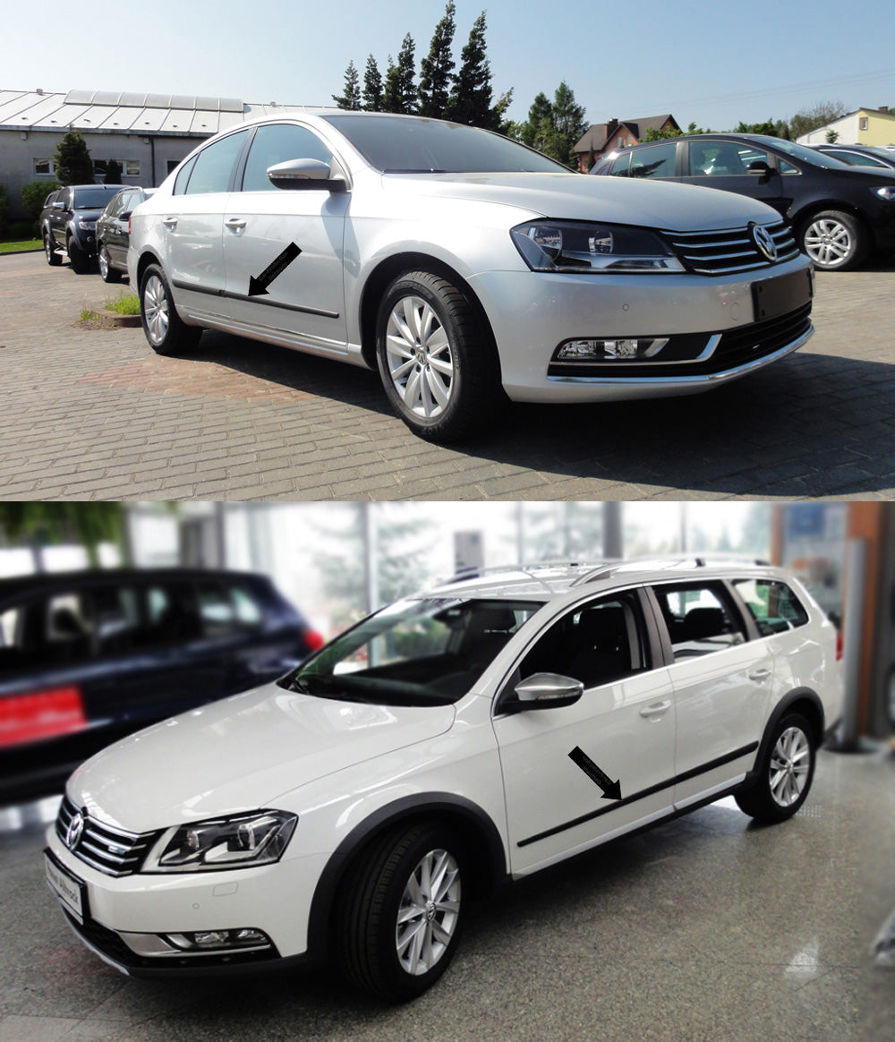 Seitenschutzleisten schwarz für VW Passat B7 Variant Kombi & Limo 2010-14 F16/20 b