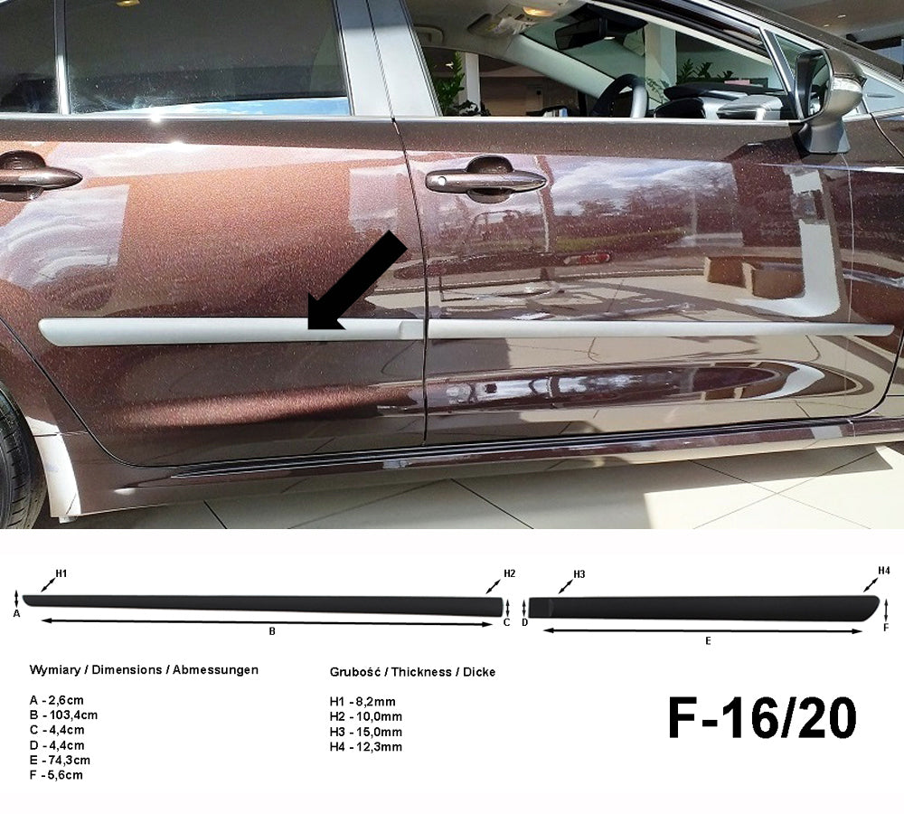 Seitenschutzleisten schwarz für Suzuki Swace ab Baujahr 11.2020- F16/20 a