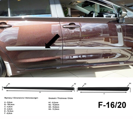 Seitenschutzleisten schwarz für Suzuki Swace ab Baujahr 11.2020- F16/20 a