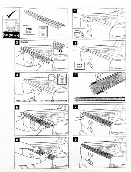 Heckklappen Schutzleiste Montageanleitung