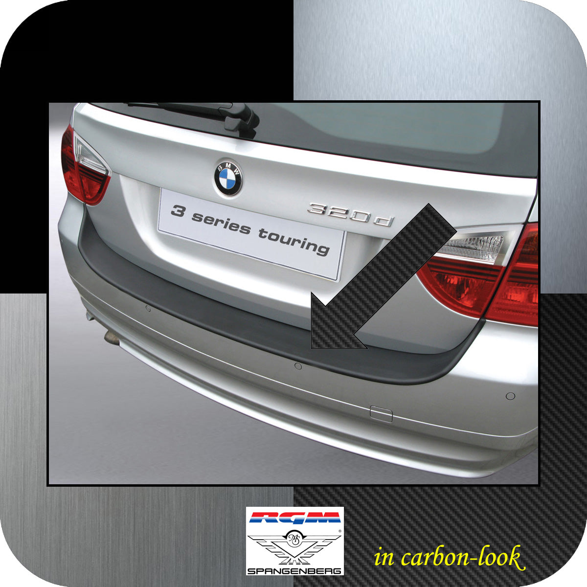 Ladekantenschutz Carbon-Look BMW 3er E91 Touring vor facelift 2005-2008 3509107