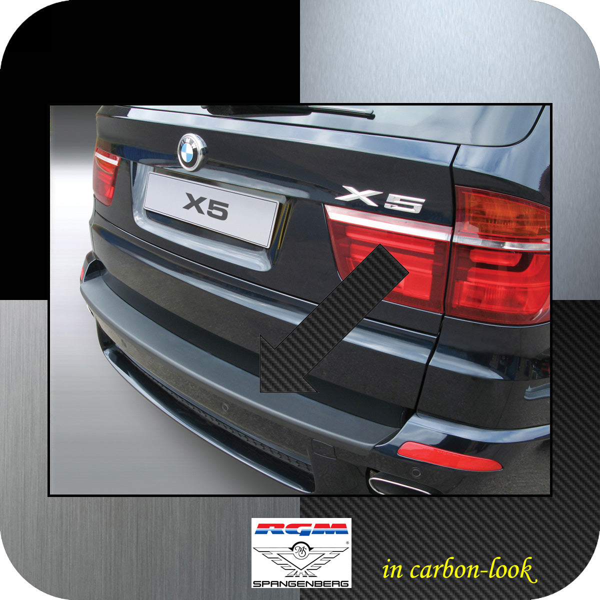 Ladekantenschutz Carbon-Look BMW X5 E70 SUV Kombi Bj 2007-13 M-Style 3509126